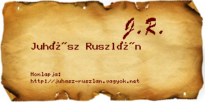 Juhász Ruszlán névjegykártya